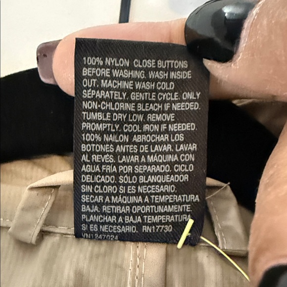 All in Motion Beige Lightweight Trench Coat Utility Jacket Small - Picture 9 of 10